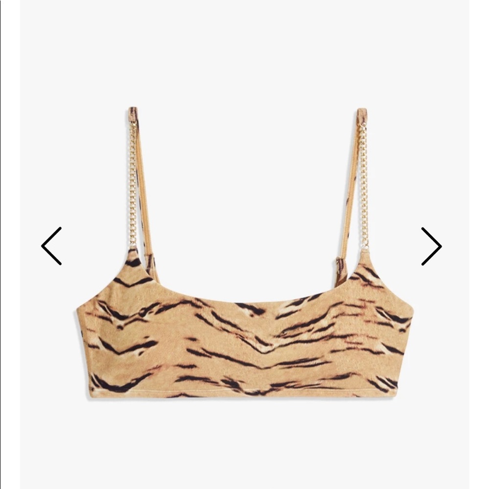 Weworewhat Chain Tiger Bra Top, new tags still on